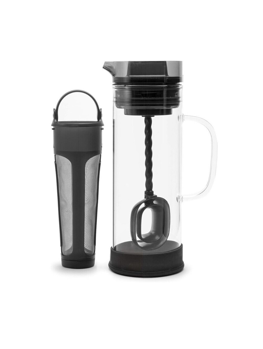 Primula Cold Brew Coffee Maker 50 oz 6 Cup Glass Pitcher Black Dishwasher Safe